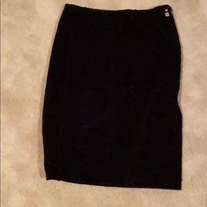 Versace Sport side slit fine corduroy skirt